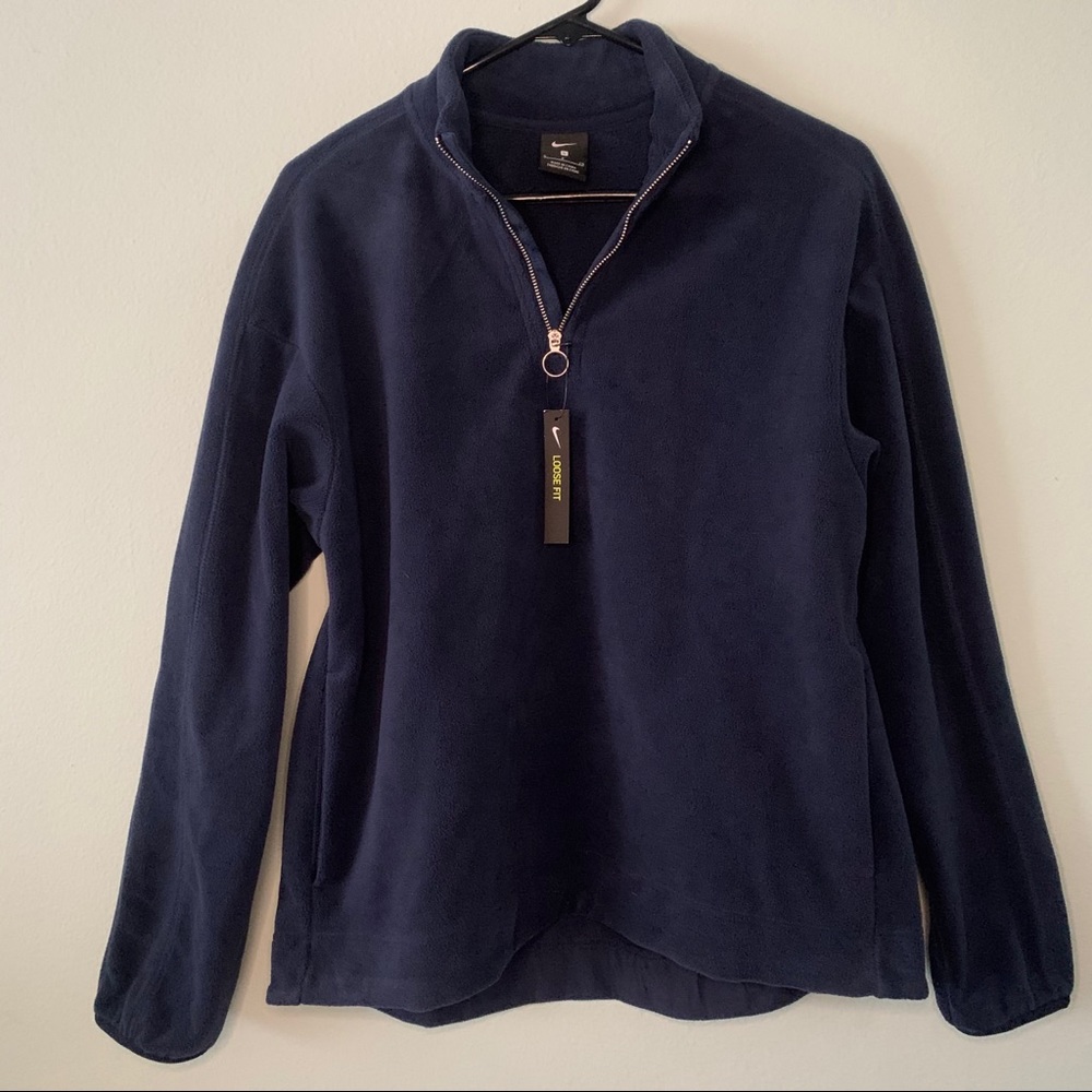 NWT Nike Navy Loose Fit Half Zip
